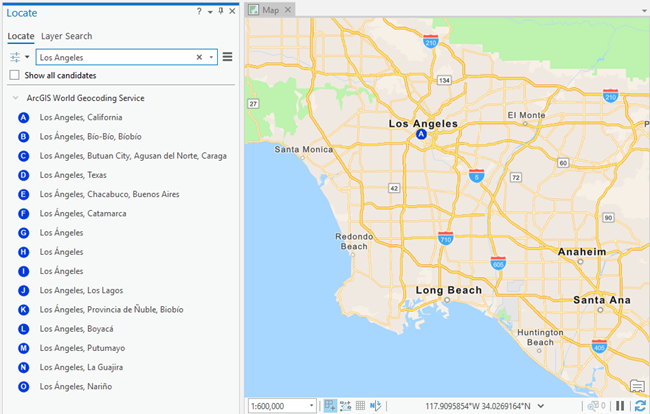 Introduction To Finding Places On A Map Arcgis Pro Documentation