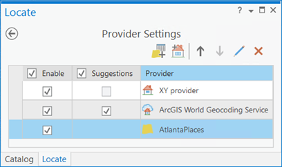 Layer added to Locate providers list