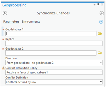 Synchronize Changes geoprocessing tool