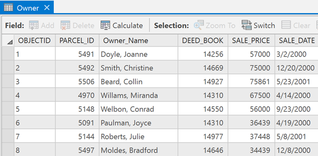 add data to tale arcgis file geodatabase