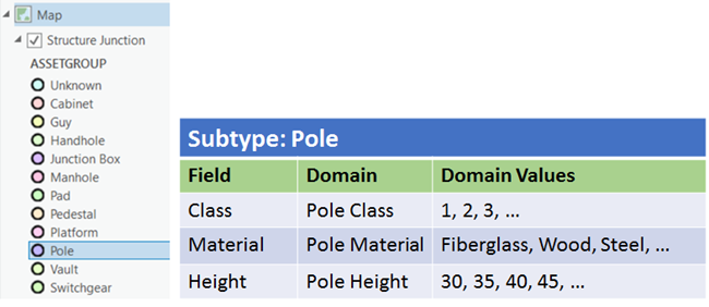 Pole subtype with domains assigned to its fields
