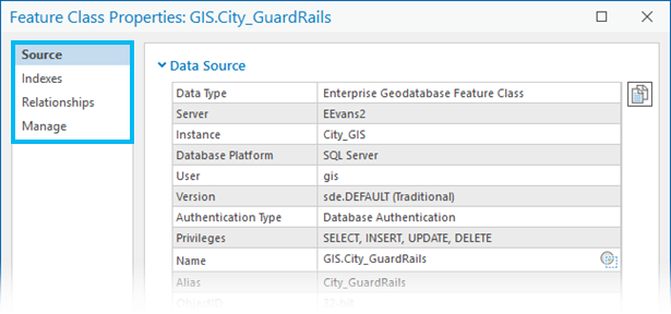 Access and manage geodatabase dataset properties—ArcGIS Pro | Documentation