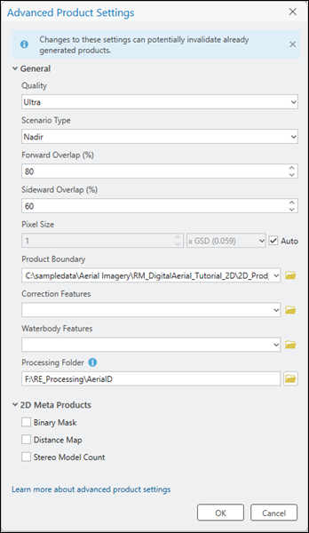 Advanced settings for multiple products