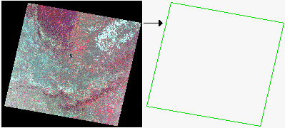 Example of a mosaic dataset footprint