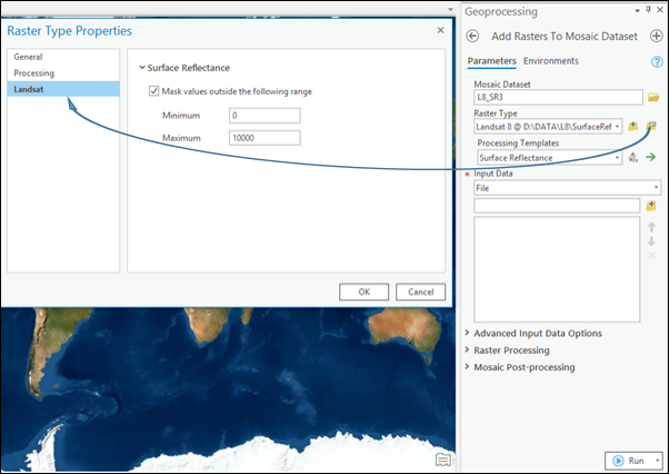 Mask function for Landsat 8 Surface Reflectance data