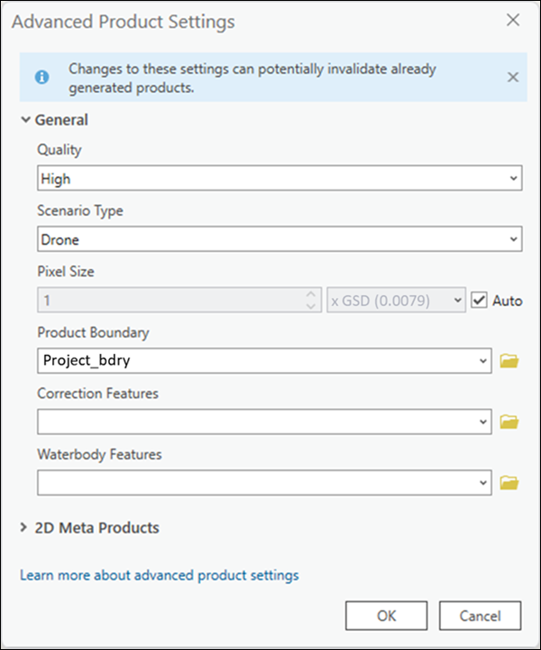 Advanced settings for multiple products