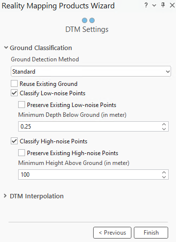 DTM Settings