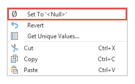 Set To '<Null>'