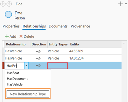 Create a new relationship type with the provided name.