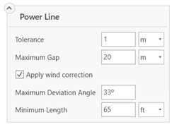 Power Line selection options