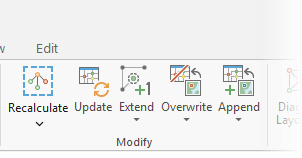 Modify group on the Network Diagram tab