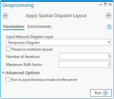 Apply Spatial Dispatch Layout parameters
