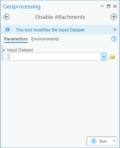 Disable Attachments dialog box