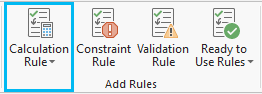 Calculation attribute rule from the Add Rules group in