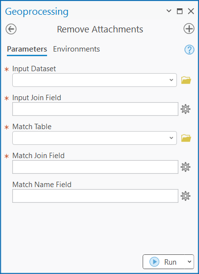 Remove Attachments tool pane