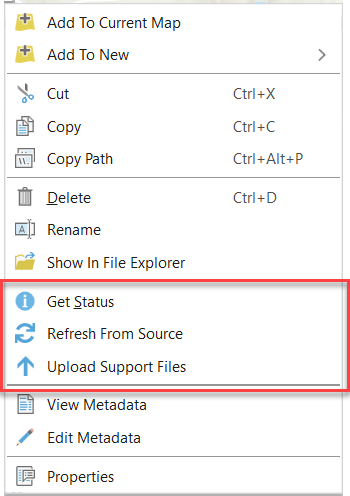 Context menu for file items downloaded from BIM cloud connection