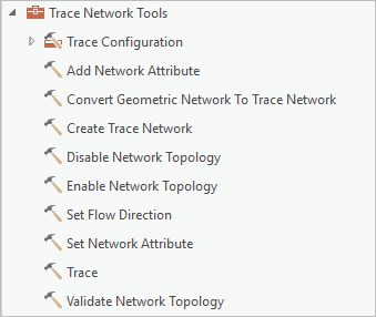 Trace Network toolbox tools