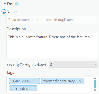Details for Duplicate Feature check