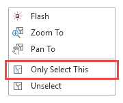 Selection context menu