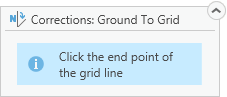 On-screen prompt for the endpoint of the grid line