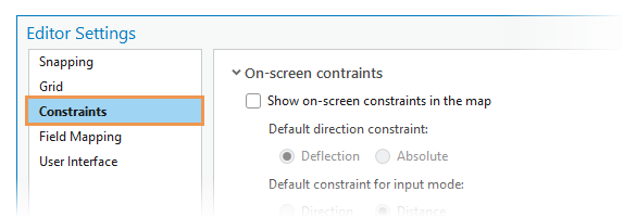 On-screen Constraints