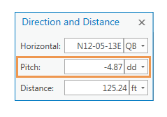 Direction and Distance dialog box