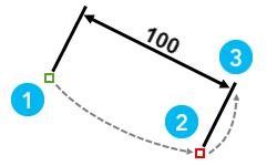 Aligned dimension created at an angle.