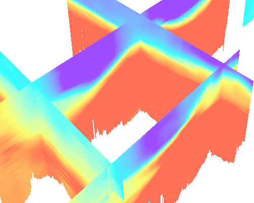 Cross section of ecological marine unit voxel layer