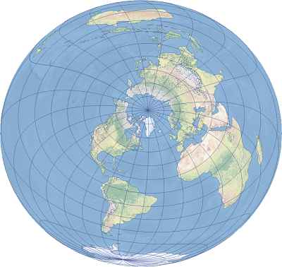 An example of the two-point equidistant projection