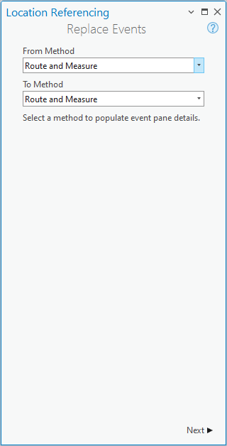 Replace Events pane