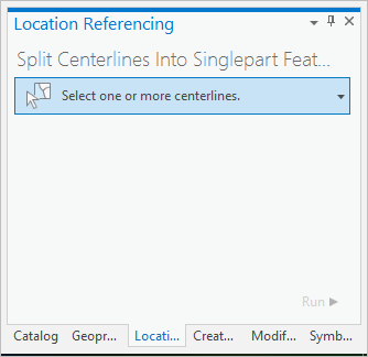 Split Centerlines Into Singlepart Features pane