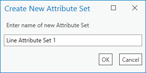 Create New Attribute Set dialog box with default name
