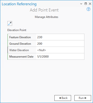 Manage Attributes table