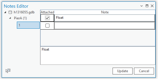Attaching an existing note in the Notes Editor pane