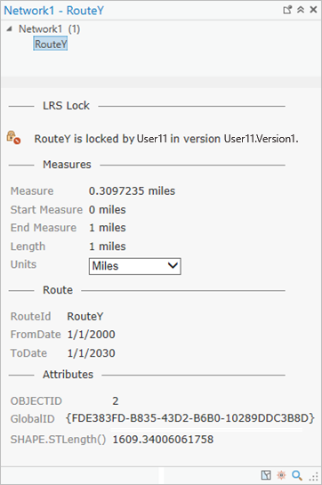 Identify Route dialog box, existing locks