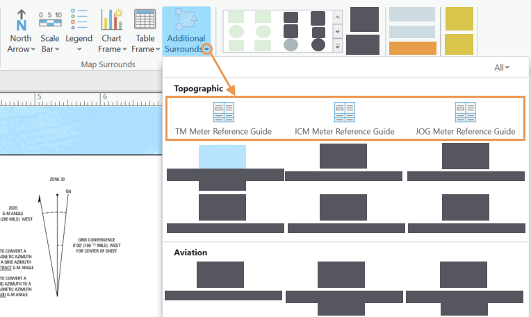 Meter reference guide elements in the Additional Surrounds gallery