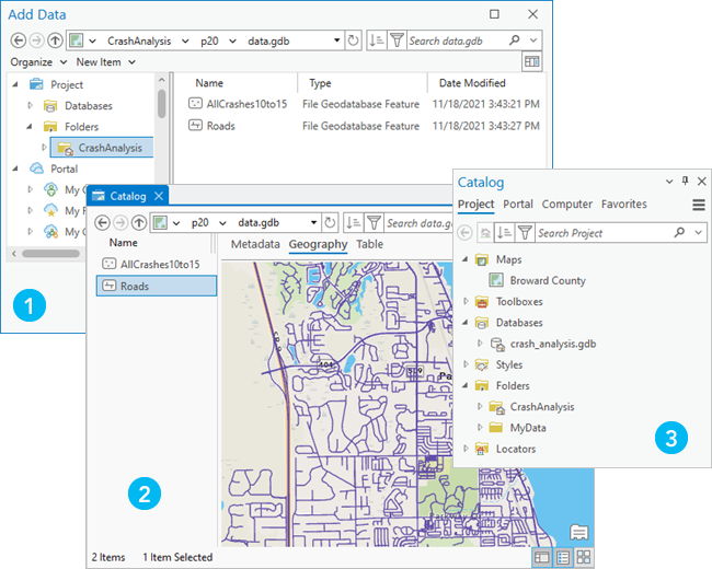 Catalog pane, catalog views, and browse dialog boxes—ArcGIS Pro