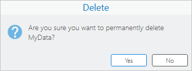 Delete confirmation prompt on a favorite item