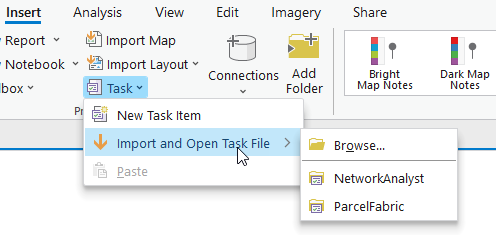 Import and open a task file