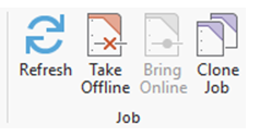 Clone Job button on the Job tab in the Job group