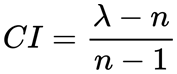 Consistency Ratio formula