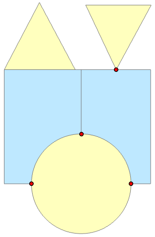 Intersect of polygons with point output