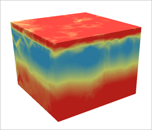 3D geostatistical layer exported to a voxel layer