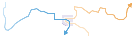 The portion of track that is colocated