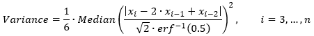Slope variance formula