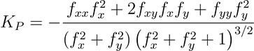 Profile (normal slope line) curvature equation