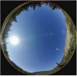 Hemispherical (fisheye) photograph