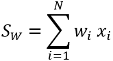 Weighted sum equation