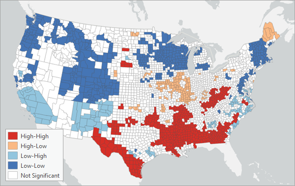 Local spatial association output layer