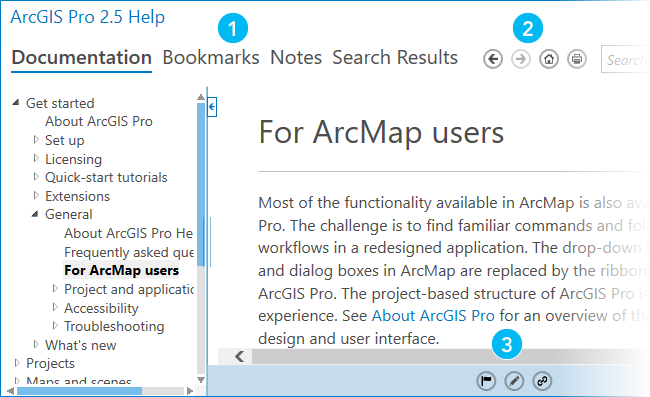 El Visor de ayuda de ArcGIS Pro